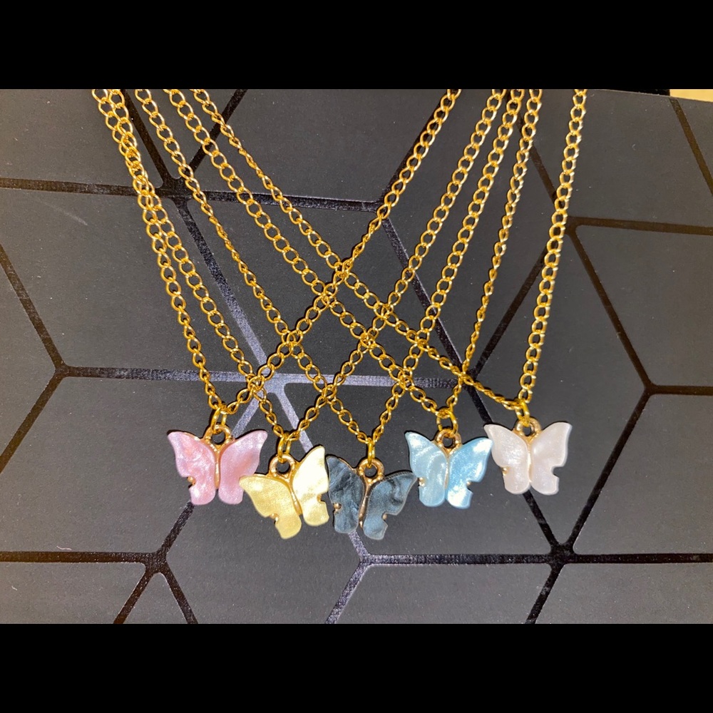 Gold Butterfly Necklaces